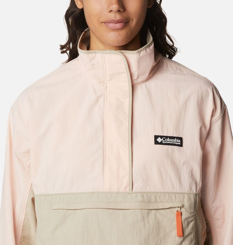 Khaki Women's Columbia Deschutes Valley Wind Shell Jacket Windbreaker | QPHVL-5617