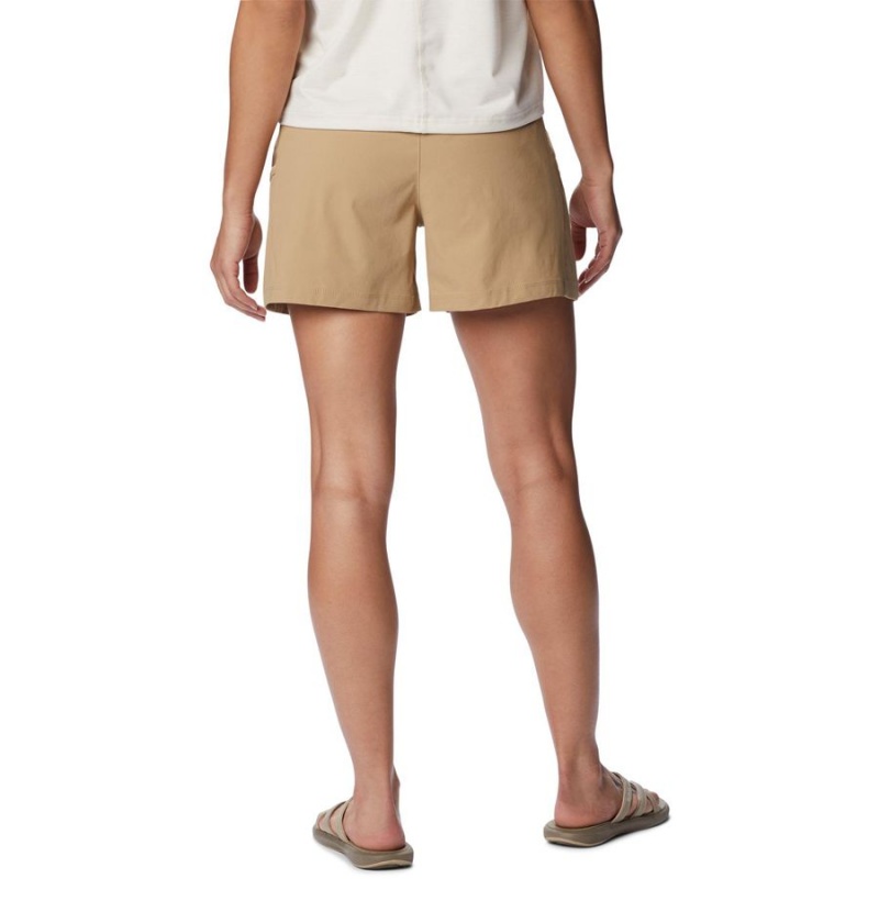 Khaki Women's Columbia Leslie Falls Shorts | WZLMG-1263