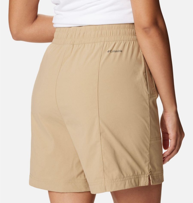 Khaki Women's Columbia Magnolia Springs Pull On Shorts | CHWAJ-8630