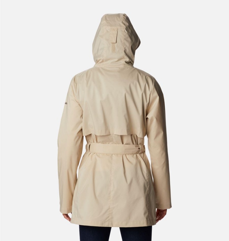 Khaki Women's Columbia Pardon My Trench Rain Jacket | SIXMD-3402