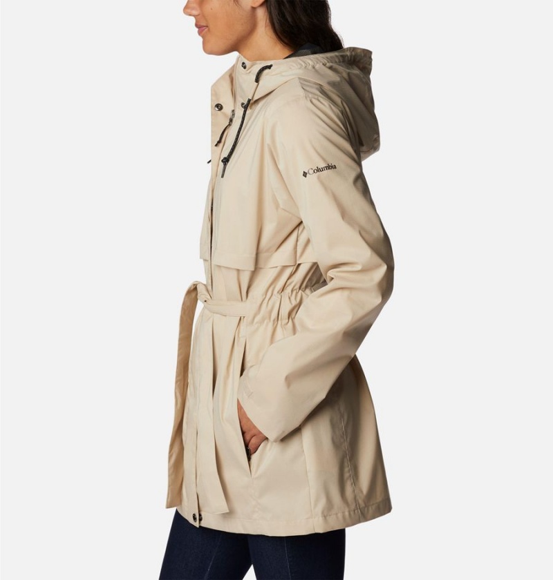 Khaki Women's Columbia Pardon My Trench Rain Jacket | SIXMD-3402