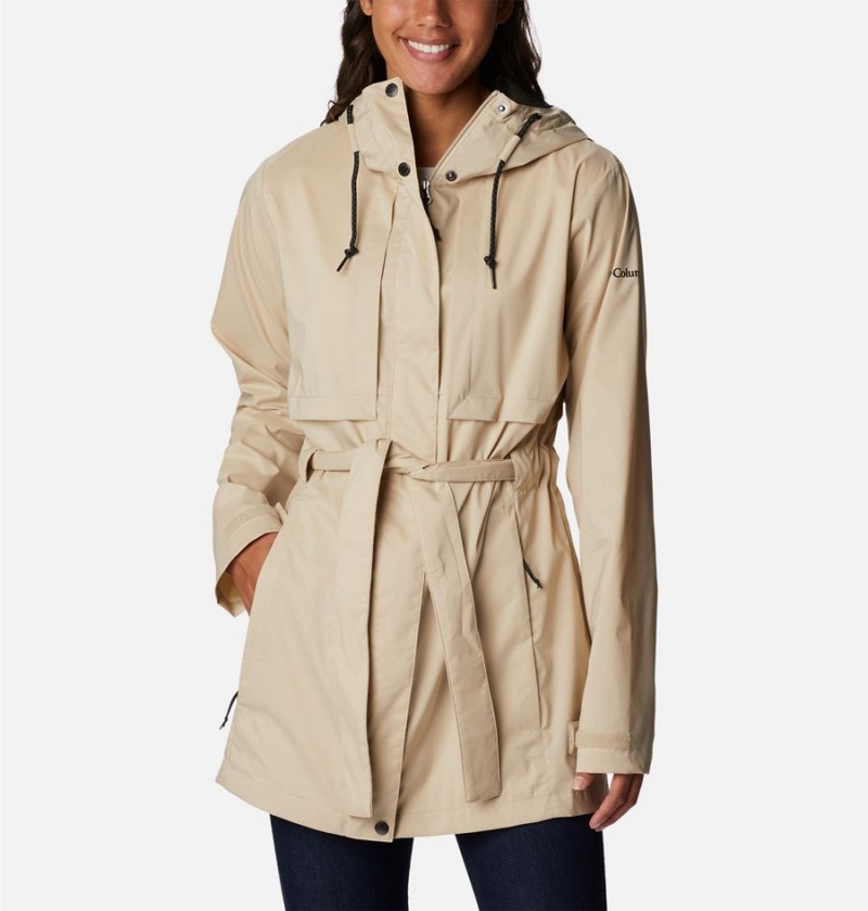 Khaki Women\'s Columbia Pardon My Trench Rain Jacket | SIXMD-3402