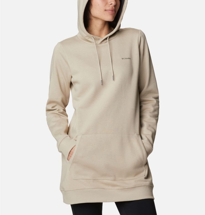 Khaki Women's Columbia Rush Valley Long Hoodie | HYDBV-9163