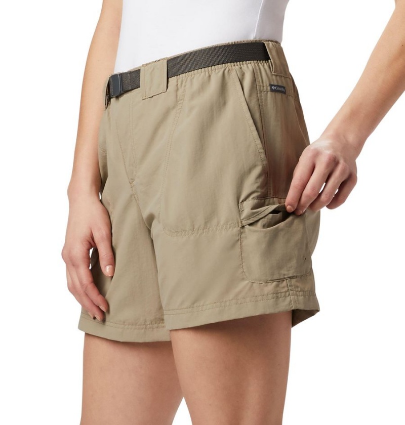 Khaki Women's Columbia Sandy River Cargo Shorts | WIOFC-4372