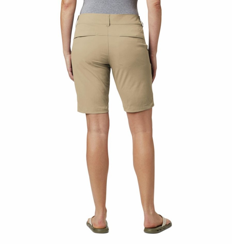 Khaki Women's Columbia Saturday Trail Long Shorts | CLXNA-4016