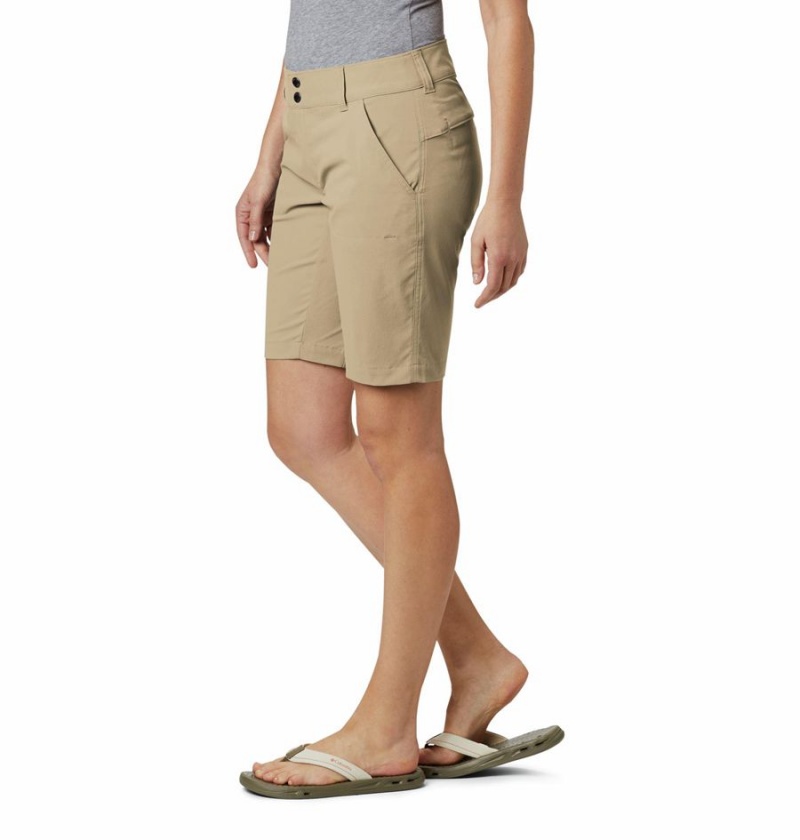 Khaki Women's Columbia Saturday Trail Long Shorts | CLXNA-4016