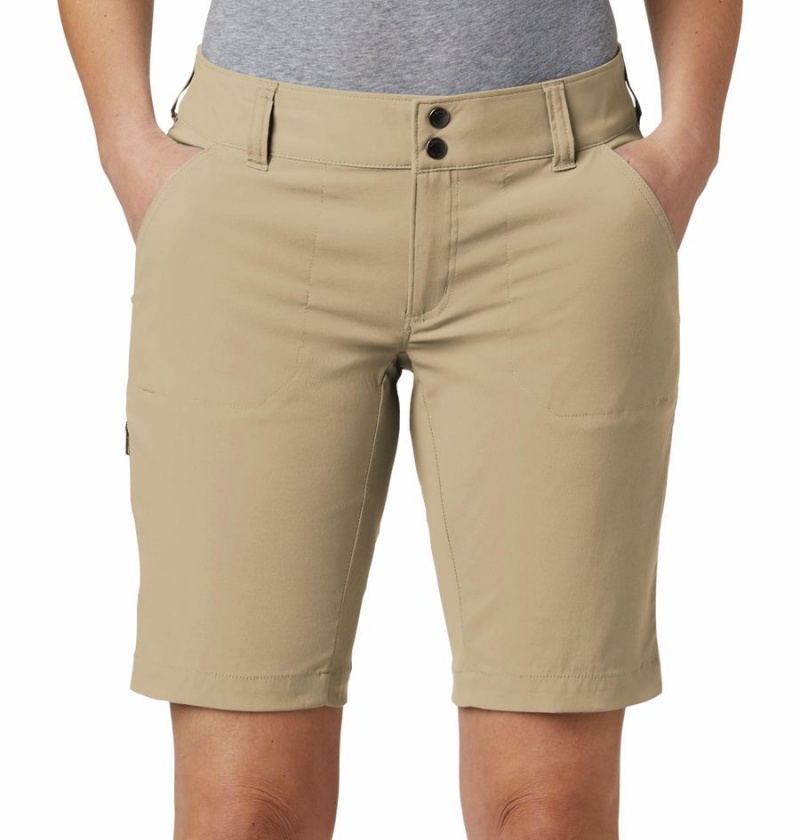 Khaki Women's Columbia Saturday Trail Long Shorts | CLXNA-4016