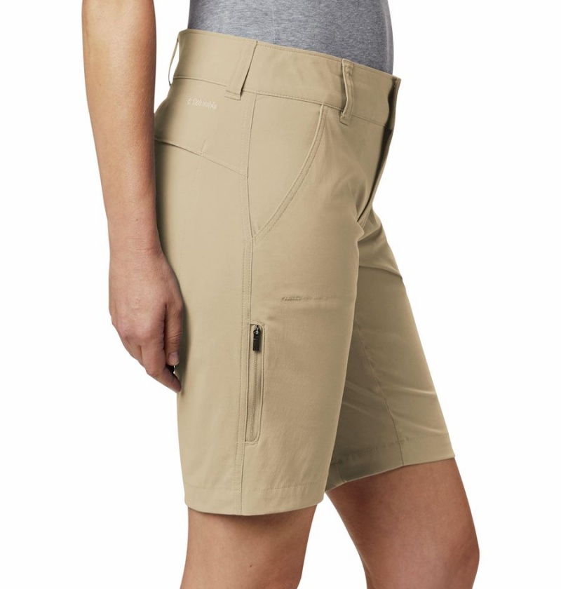 Khaki Women's Columbia Saturday Trail Long Shorts | CLXNA-4016