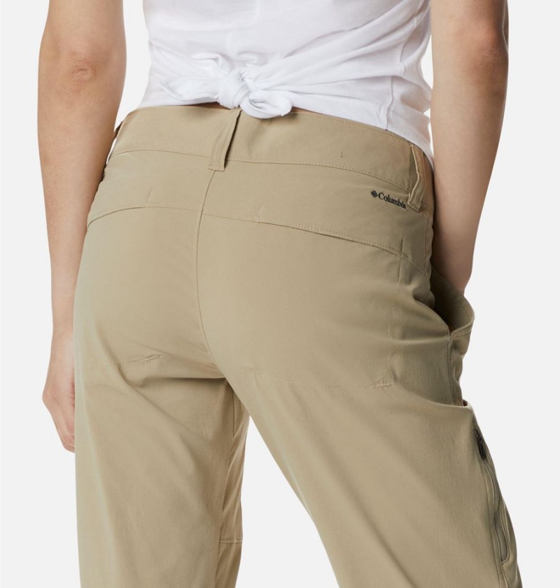 Khaki Women's Columbia Saturday Trail Stretch Pants | RINVD-0781