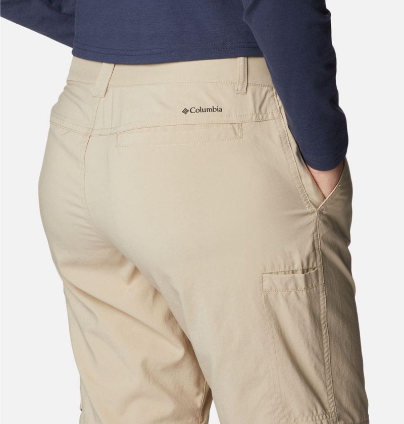 Khaki Women's Columbia Silver Ridge Utility Convertible Pants | CURVP-8157