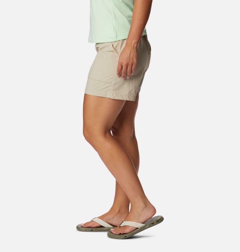 Khaki Women's Columbia Summerdry Cargo Shorts | RWMIA-7146