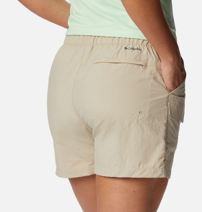 Khaki Women's Columbia Summerdry Cargo Shorts | RWMIA-7146