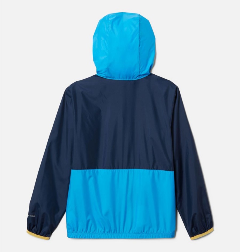 Navy Kids' Columbia Back Bowl Hooded Windbreaker Jacket | RWAOU-5714