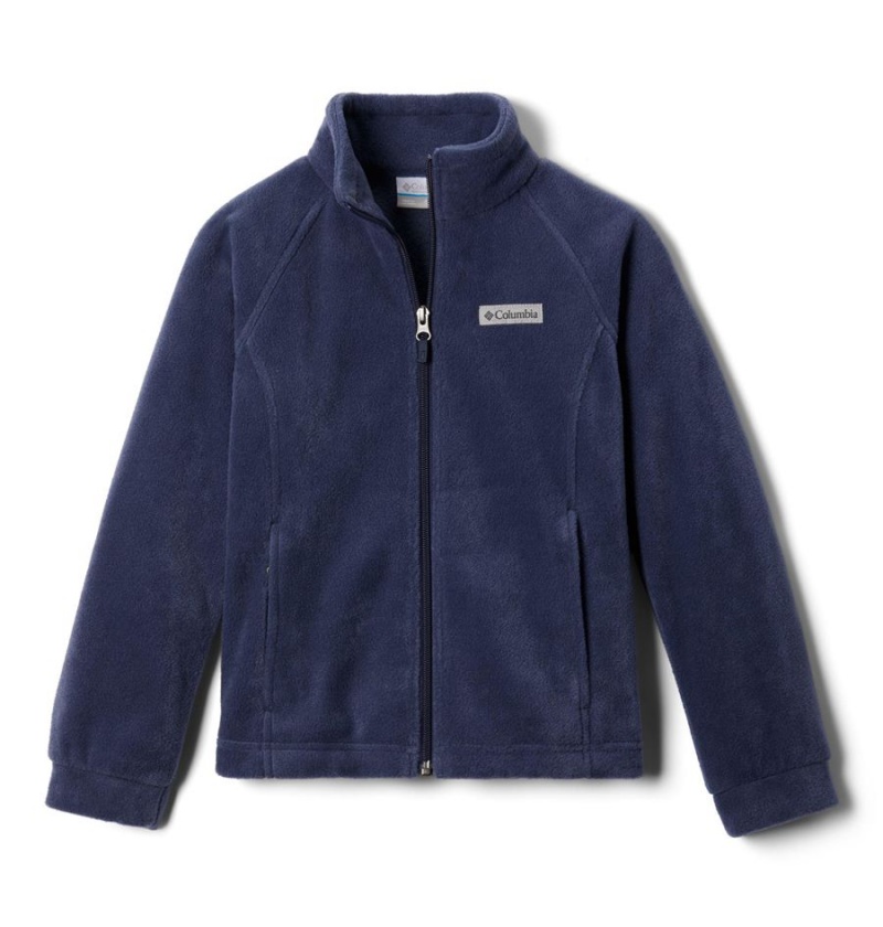 Navy Kids\' Columbia Benton Springs Fleece Jacket | UQDJZ-1769