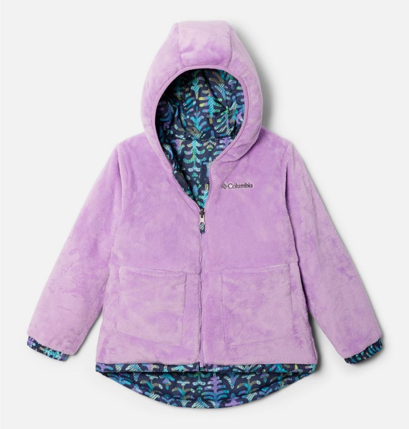 Navy Kids' Columbia Big Fir Reversible Jacket | YWSLU-4795