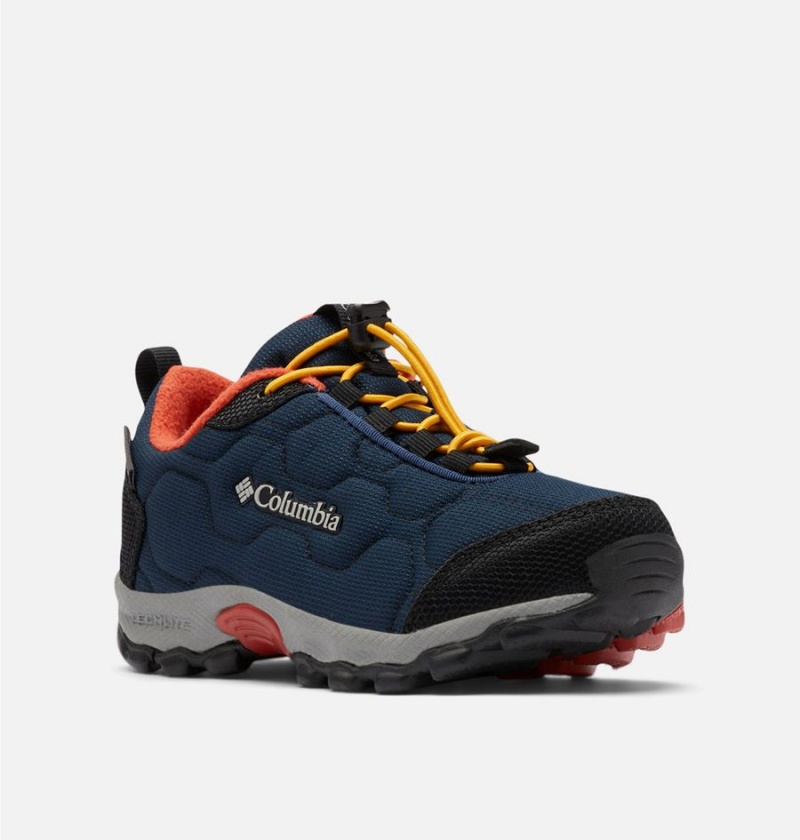 Navy Kids' Columbia Firecamp Sledder 3 Waterproof Sneakers | BYQSR-2395