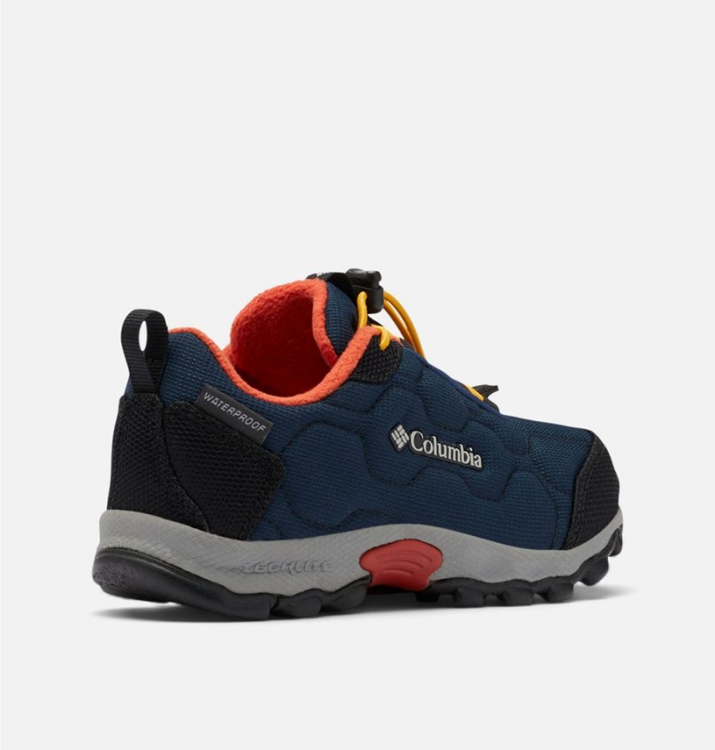 Navy Kids' Columbia Firecamp Sledder 3 Waterproof Sneakers | BYQSR-2395