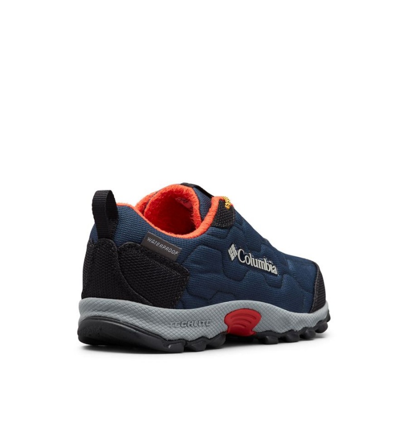 Navy Kids' Columbia Firecamp Sledder 3 Waterproof Sneakers | NOMKF-9134