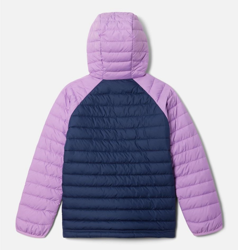 Navy Kids' Columbia Powder Lite Hooded Jacket | GSWAR-1037