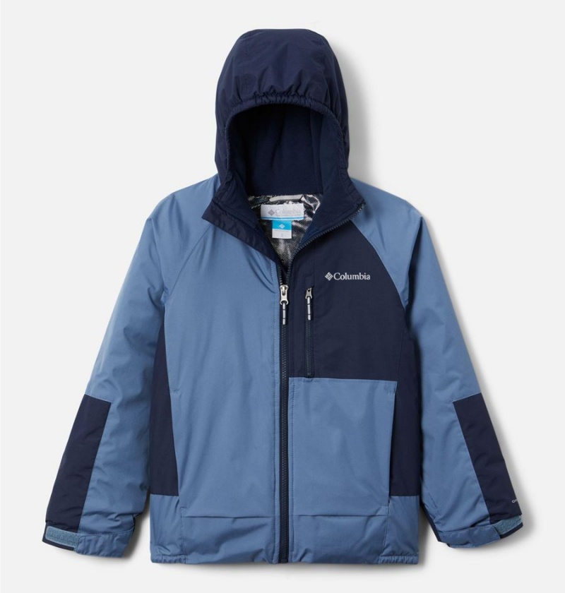 Navy Kids\' Columbia Snow Problem Jacket | FMSAK-9085