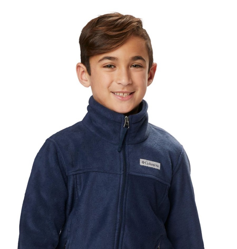 Navy Kids' Columbia Steens Mountain II Fleece Jacket | SQFAW-5738