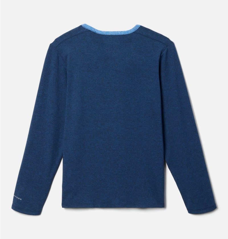 Navy Kids' Columbia Tech Trail Long Sleeve T-Shirt | YARUP-7018