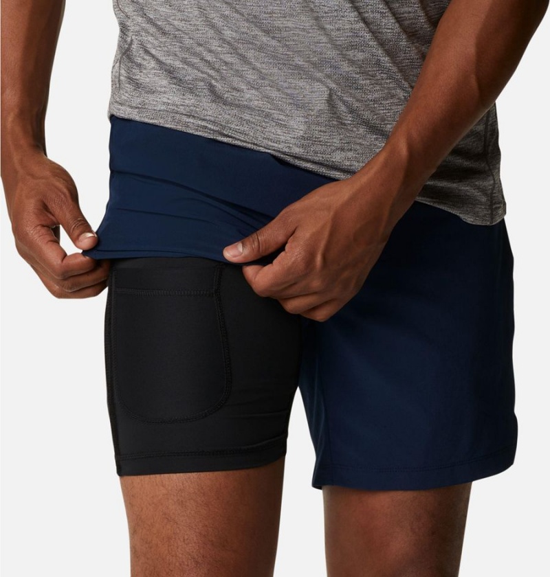 Navy Men's Columbia Alpine Chill Zero Shorts | OPUQG-7965