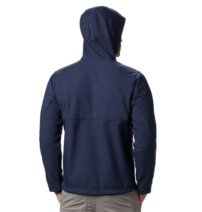 Navy Men's Columbia Ascender Hooded Softshell Jackets | REOVL-5843