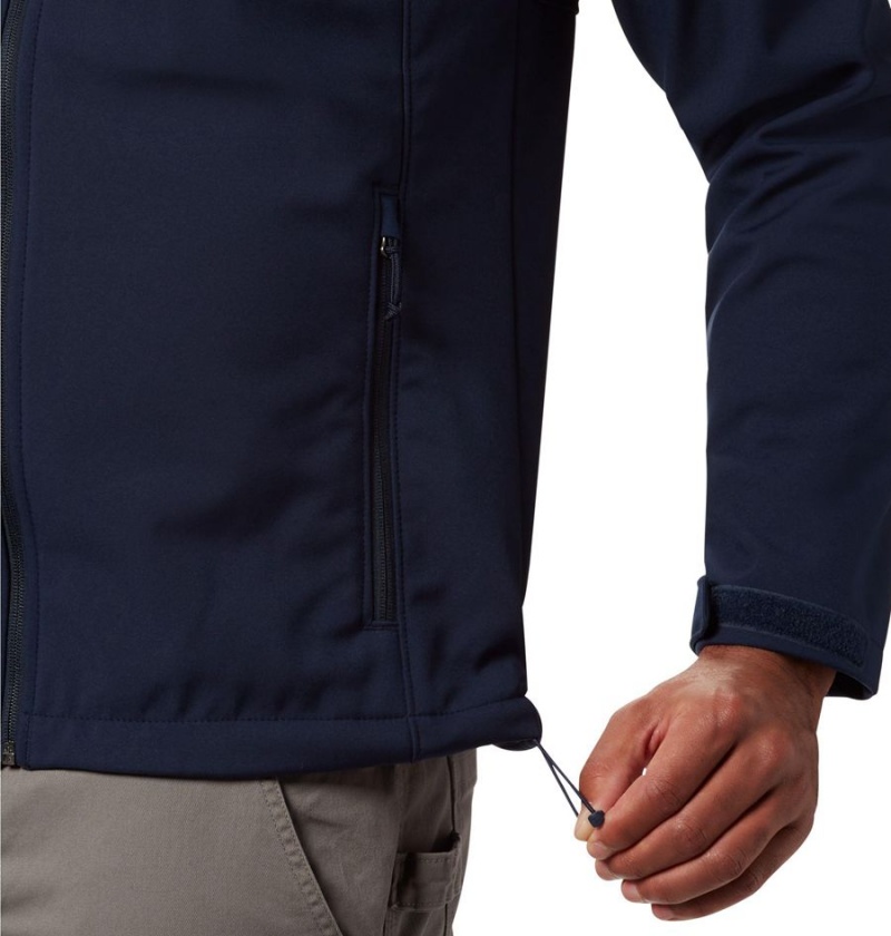 Navy Men's Columbia Ascender Hooded Softshell Jackets | REOVL-5843