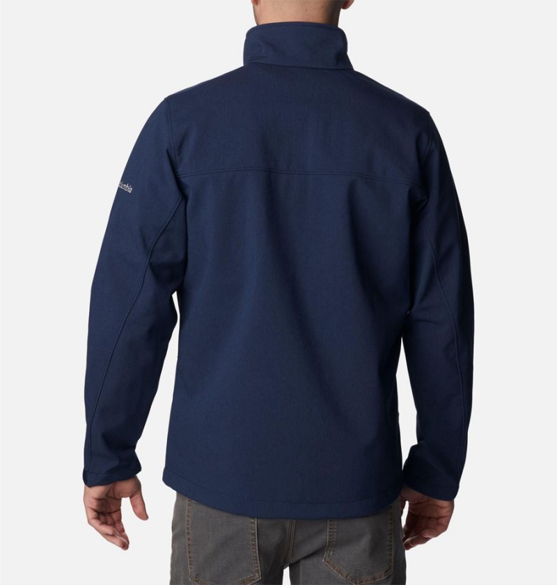 Navy Men's Columbia Ascender II - Dallas Cowboys Softshell Jackets | JQAIF-0731