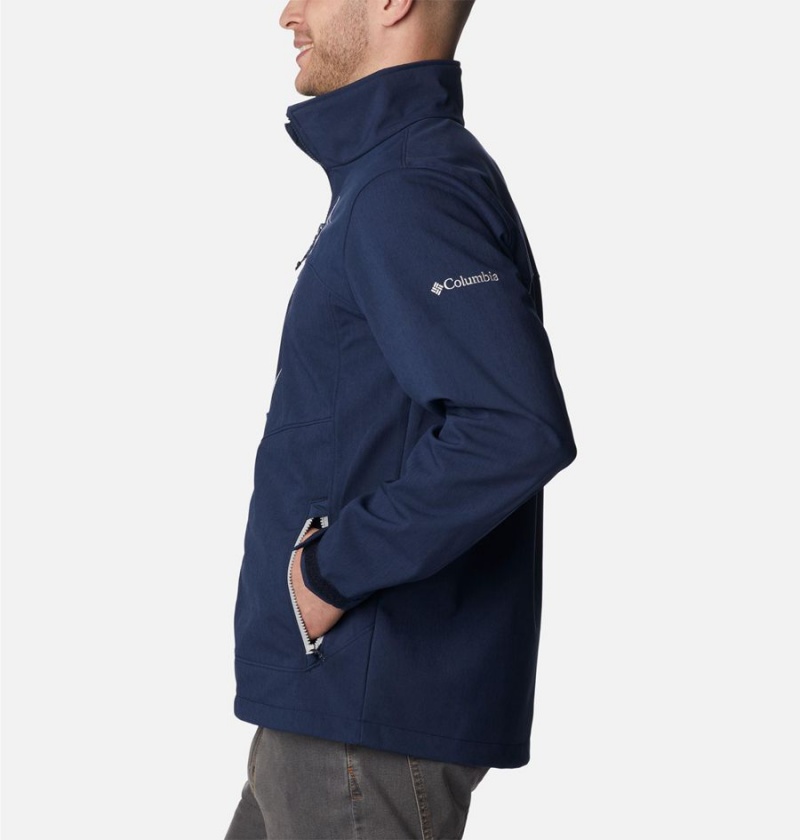 Navy Men's Columbia Ascender II - Dallas Cowboys Softshell Jackets | JQAIF-0731