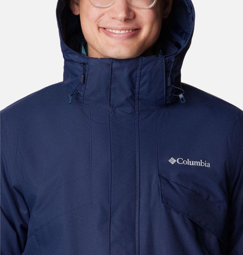 Navy Men's Columbia Bugaboo II Fleece Interchange Ski Jacket | ESNGJ-2087