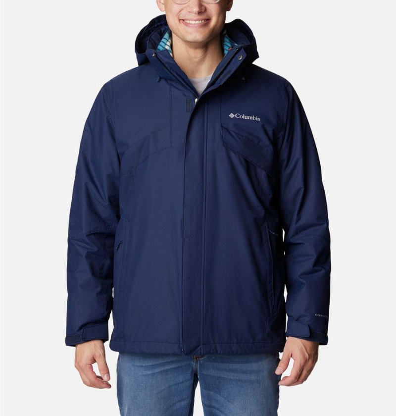 Navy Men\'s Columbia Bugaboo II Fleece Interchange Ski Jacket | ESNGJ-2087