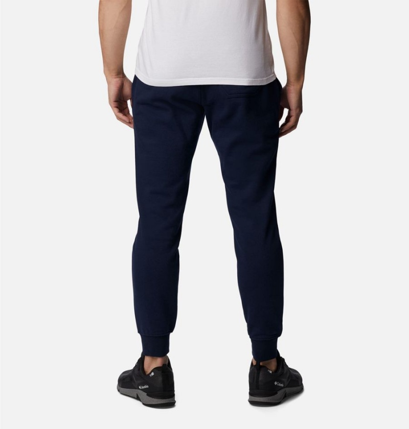 Navy Men's Columbia CSC Logo Fleece Jogger II Pants | YLBXZ-2041