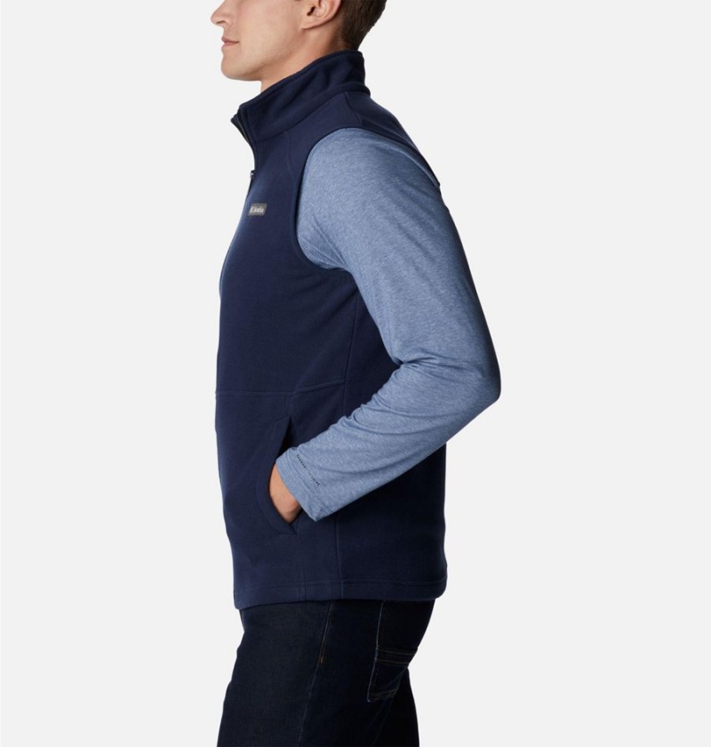 Navy Men's Columbia Castle Dale Fleece Vest | PLUQJ-2910