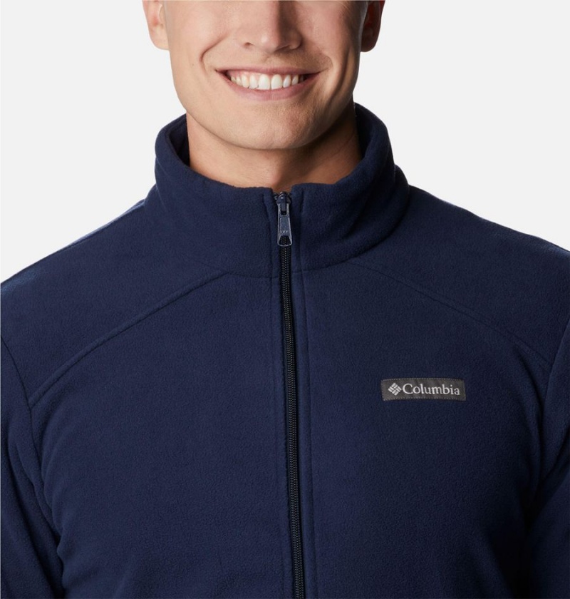 Navy Men's Columbia Castle Dale Full Zip Fleece Jacket | RAFIV-4316