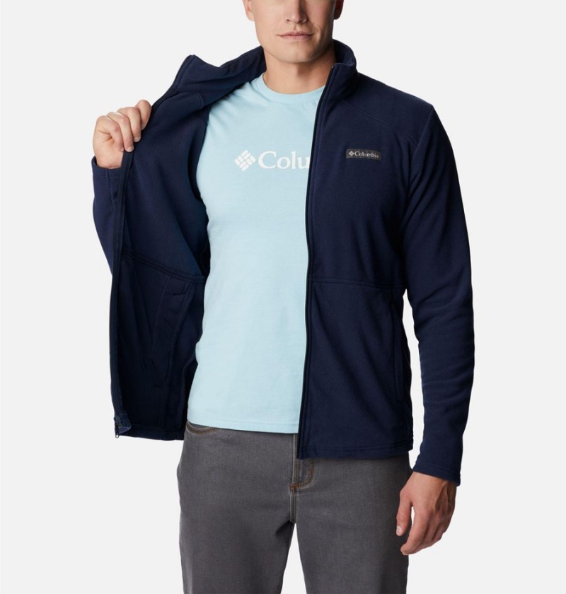 Navy Men's Columbia Castle Dale Full Zip Fleece Jacket | RAFIV-4316