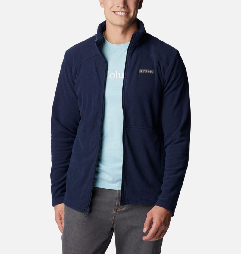 Navy Men's Columbia Castle Dale Full Zip Fleece Jacket | RAFIV-4316