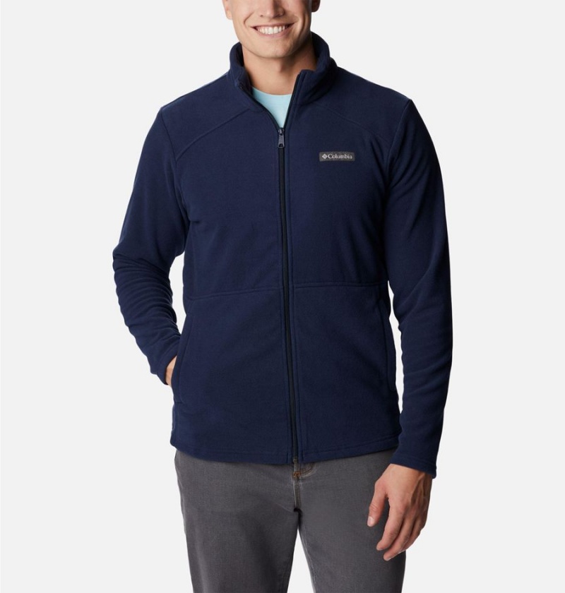 Navy Men\'s Columbia Castle Dale Full Zip Fleece Jacket | RAFIV-4316