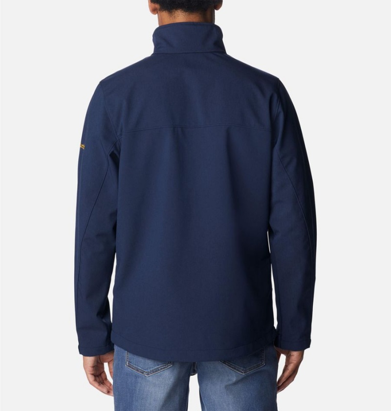 Navy Men's Columbia Collegiate Ascender II - Michigan Softshell Jackets | CSDAF-0527