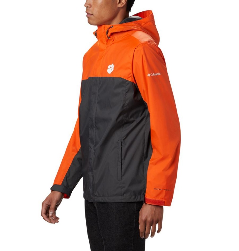 Navy Men's Columbia Collegiate Glennaker Storm - Clemson Rain Jacket | NFBCA-9160