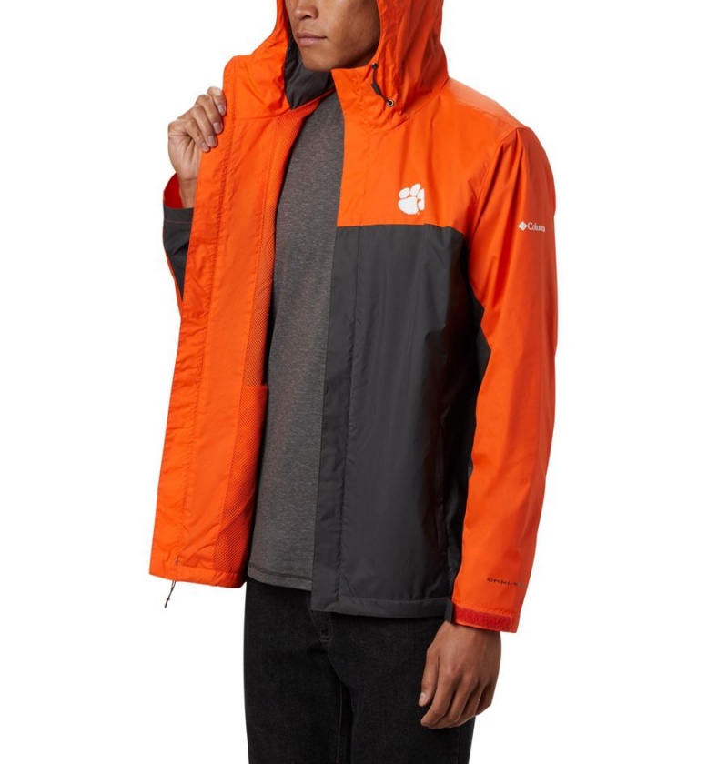 Navy Men's Columbia Collegiate Glennaker Storm - Clemson Rain Jacket | NFBCA-9160