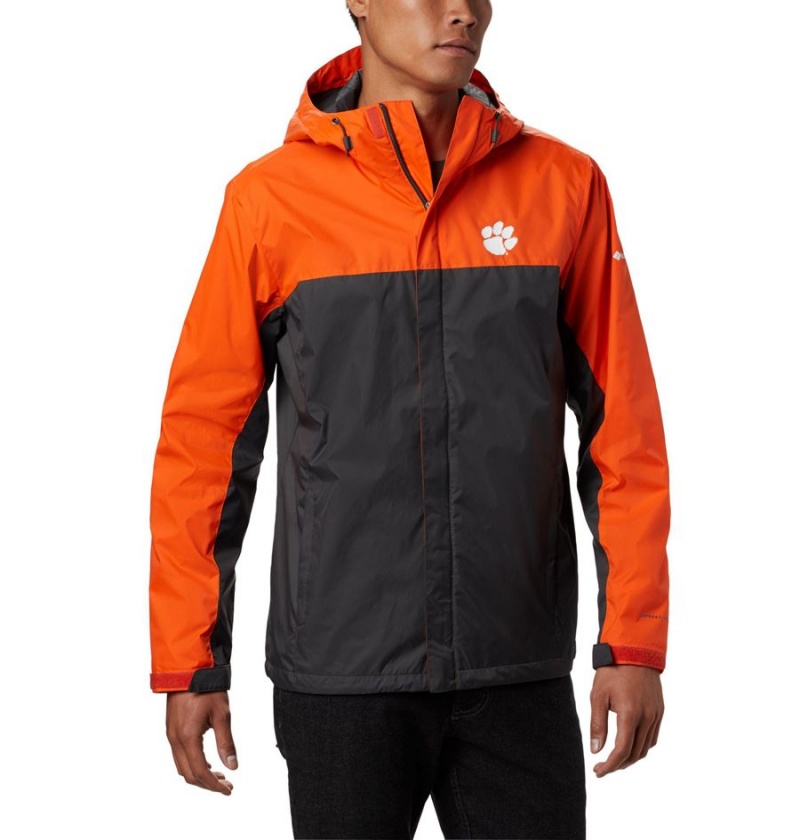 Navy Men\'s Columbia Collegiate Glennaker Storm - Clemson Rain Jacket | NFBCA-9160