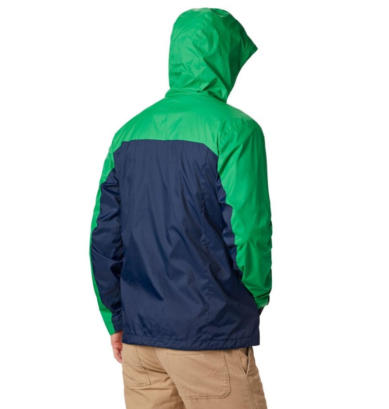 Navy Men's Columbia Collegiate Glennaker Storm - Notre Dame Rain Jacket | GAWCI-0149