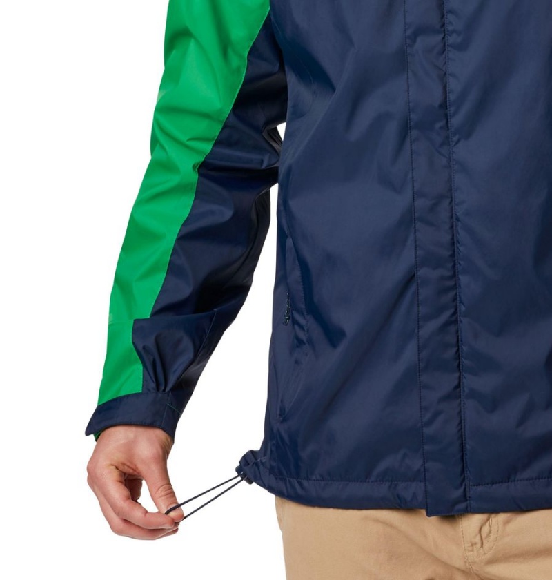 Navy Men's Columbia Collegiate Glennaker Storm - Notre Dame Rain Jacket | GAWCI-0149