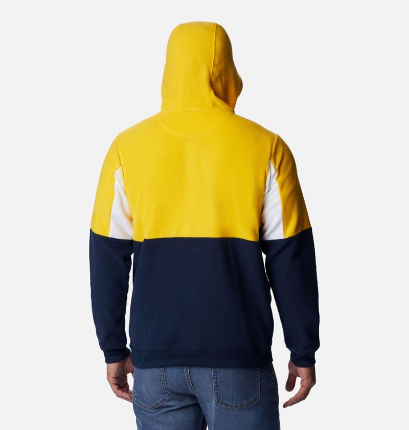 Navy Men's Columbia Collegiate Lodge Fleece - Michigan Hoodie | VTRSX-6703