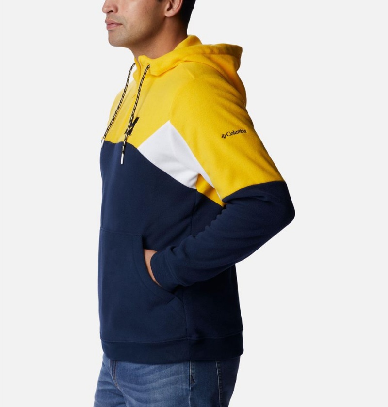 Navy Men's Columbia Collegiate Lodge Fleece - Michigan Hoodie | VTRSX-6703