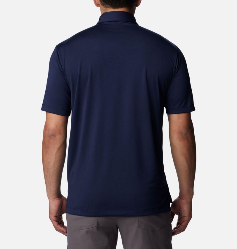 Navy Men's Columbia Drive Golf Polo Shirt | BQCYH-4153