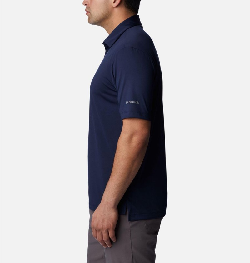 Navy Men's Columbia Drive Golf Polo Shirt | BQCYH-4153