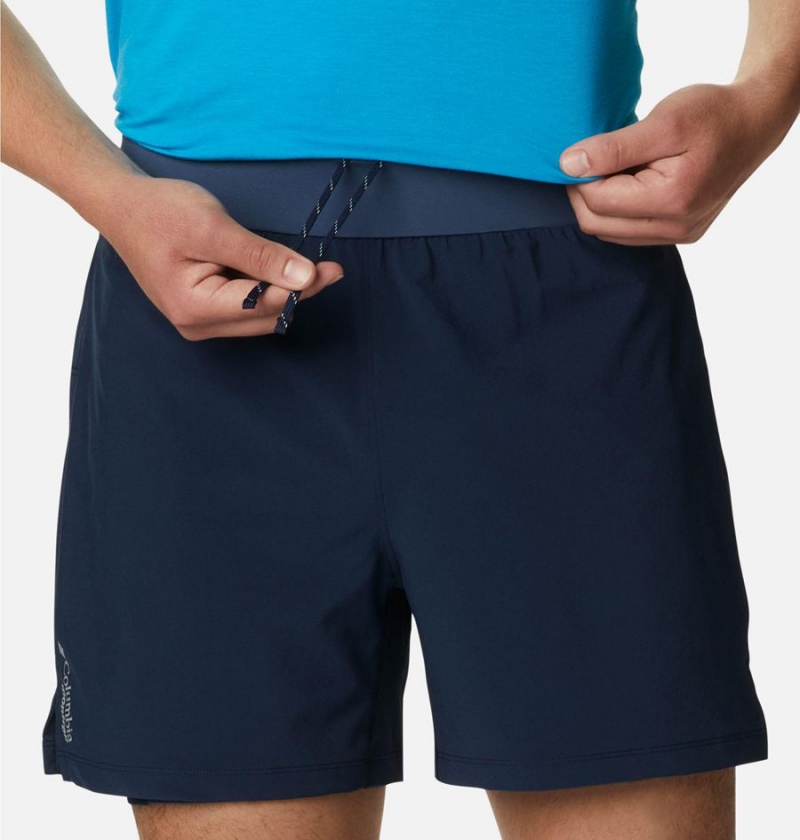 Navy Men's Columbia Endless Trail 2-in-1 Shorts | DSZXH-6195